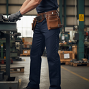 Premium Navy Blue Classic Trousers for Tall Individuals - Sizes 34-42 with 35'' Inseam