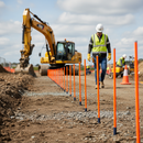 Premium Non-Conductive Line Marker Pin 900MM for Safe Ground Marking in Utility and Construction Applications