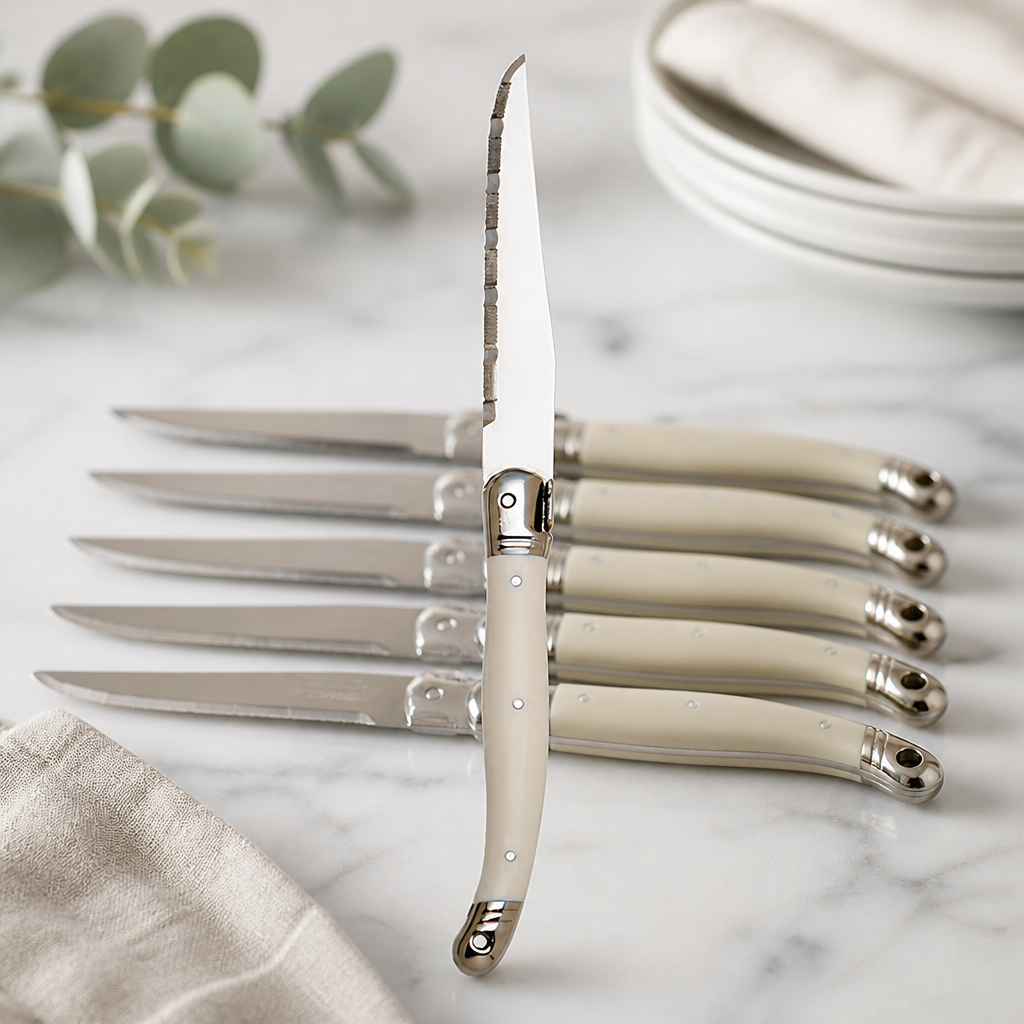 Commercial Serrated Steak Knives 6 Pack Handle