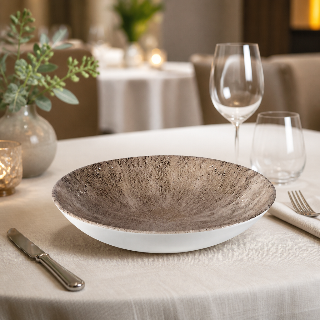 Commercial Stone Coupe Bowls 248mm 1.136Ltr 12 Pack