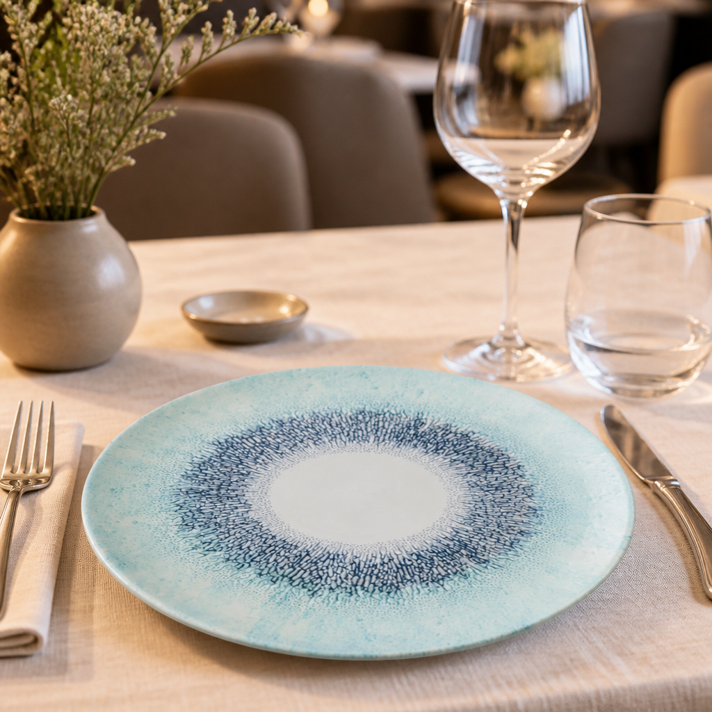 Commercial Coupe Plates 260mm Blue - 12 Pack