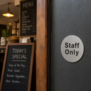 Stainless Steel Staff Only Door Sign for Commercial Use