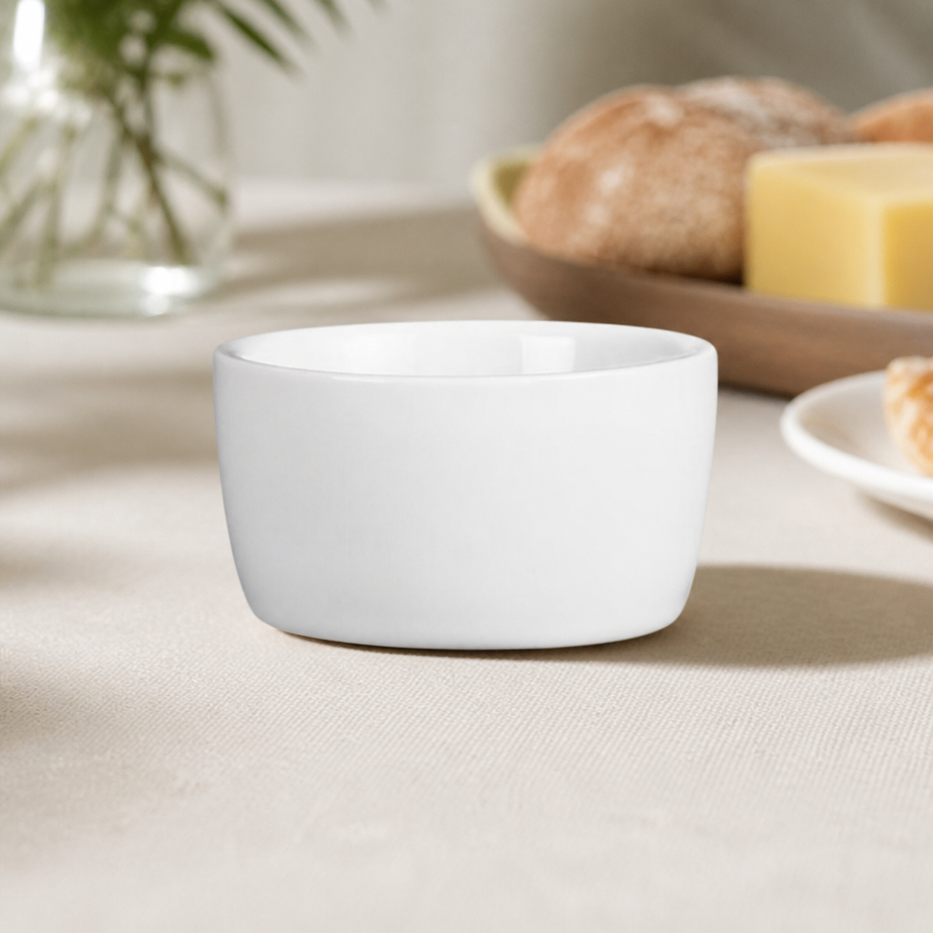 Commercial Whiteware Butter Dishes 62.5mm - 12 Pack
