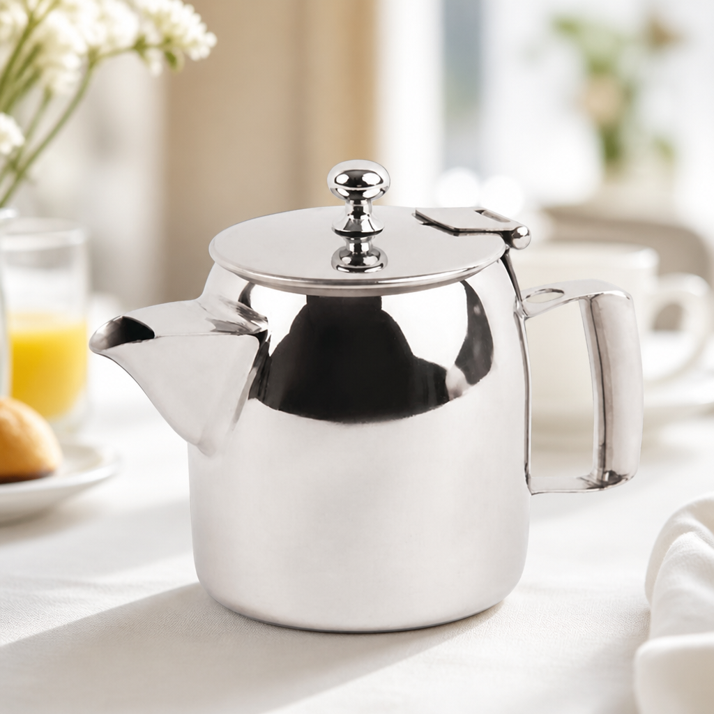 Commercial Stainless Steel Teapot 340ml with non-drip spout