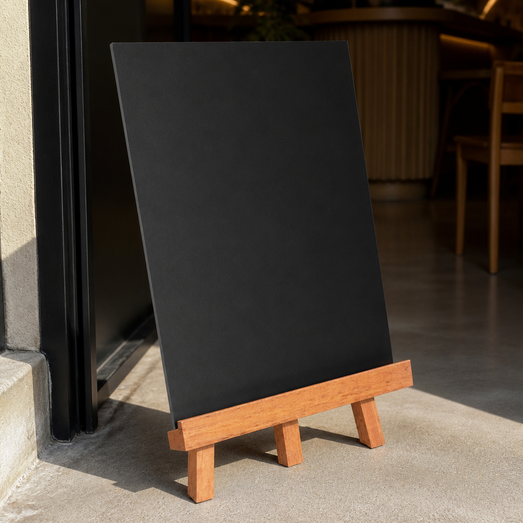 Tabletop Blackboard Easel Board with lightweight Foamex surface