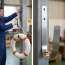 Premium Metal Mounting Hook for Lifebuoy - Heavy Duty and Durable Design - High-Quality Professional Grade for Industrial and Commercial Applications