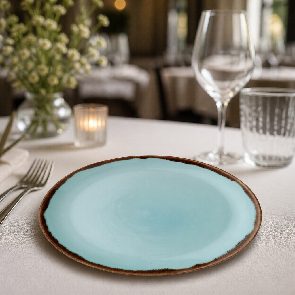 Commercial Coupe Plates Turquoise 288mm - 12 Pack