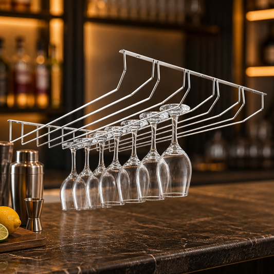 Commercial Wine Glass Rack 610x435mm Chrome Plated Storage