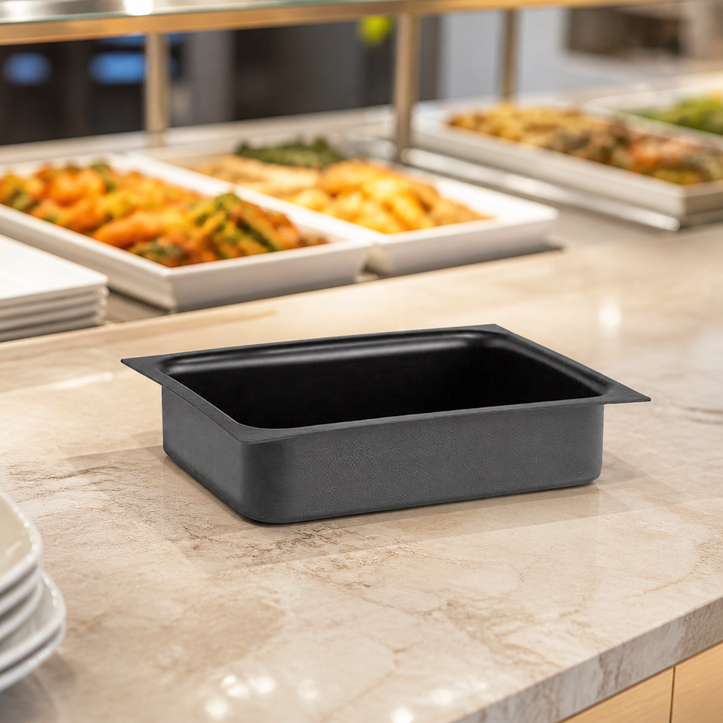 Commercial GN 1/2 Polystyrene Insert for food presentation