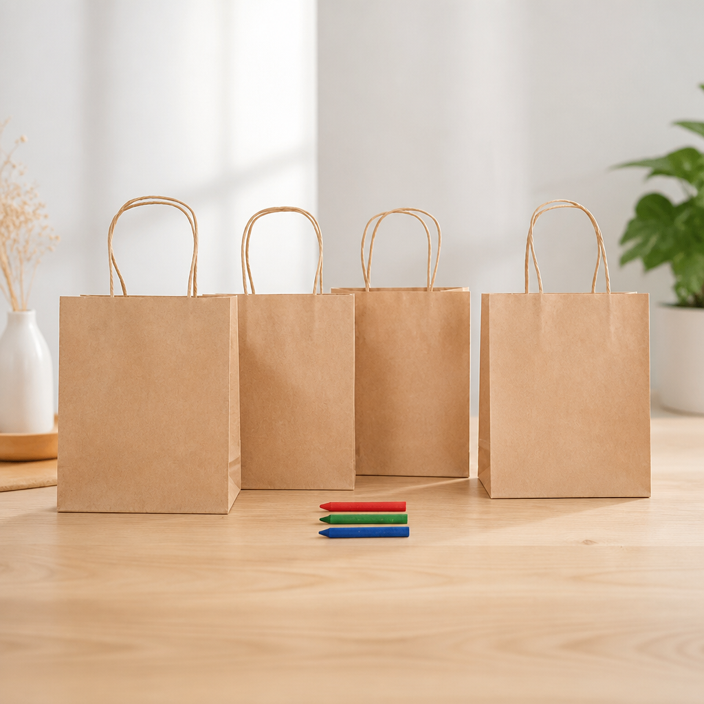 Kids Kraft Activity Meal Bags 200 Pack Eco-Friendly Design