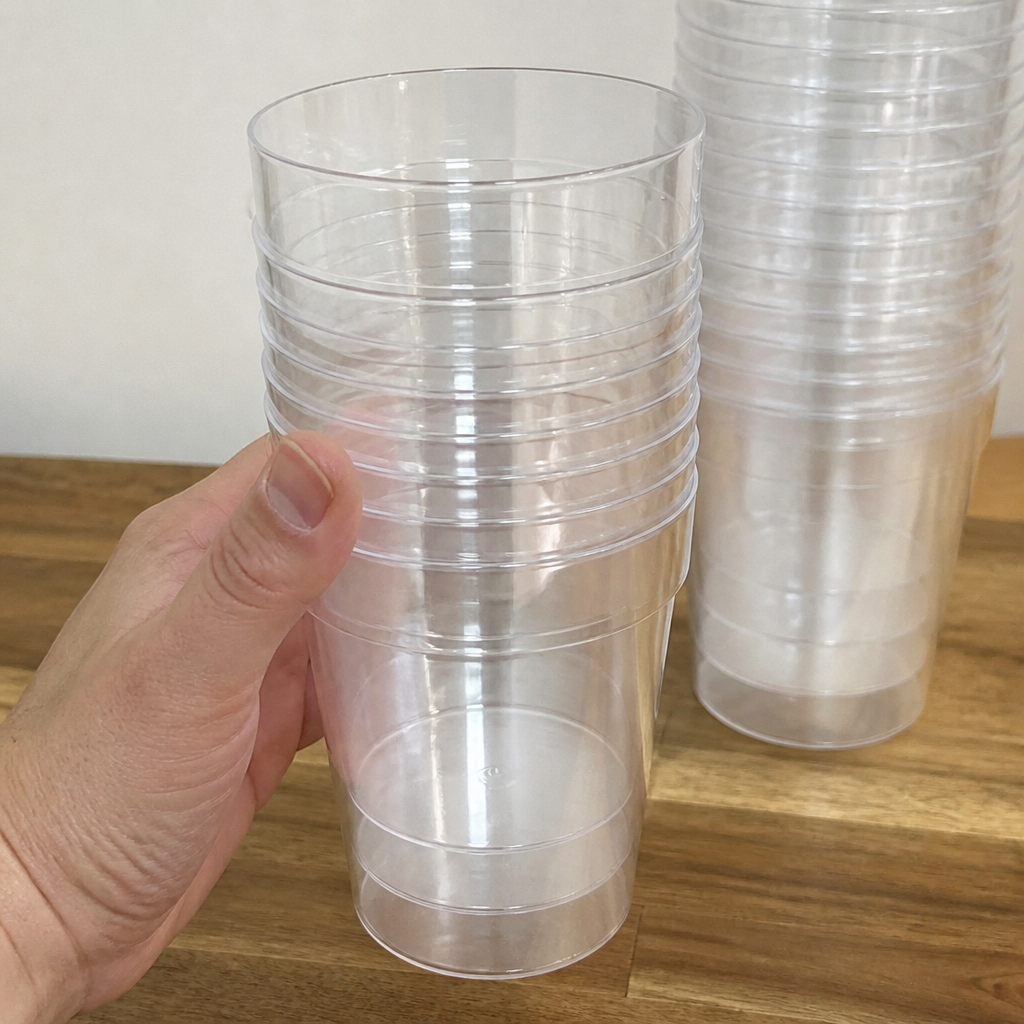 570ml Clear Polystyrene Tumblers - 100 Pack