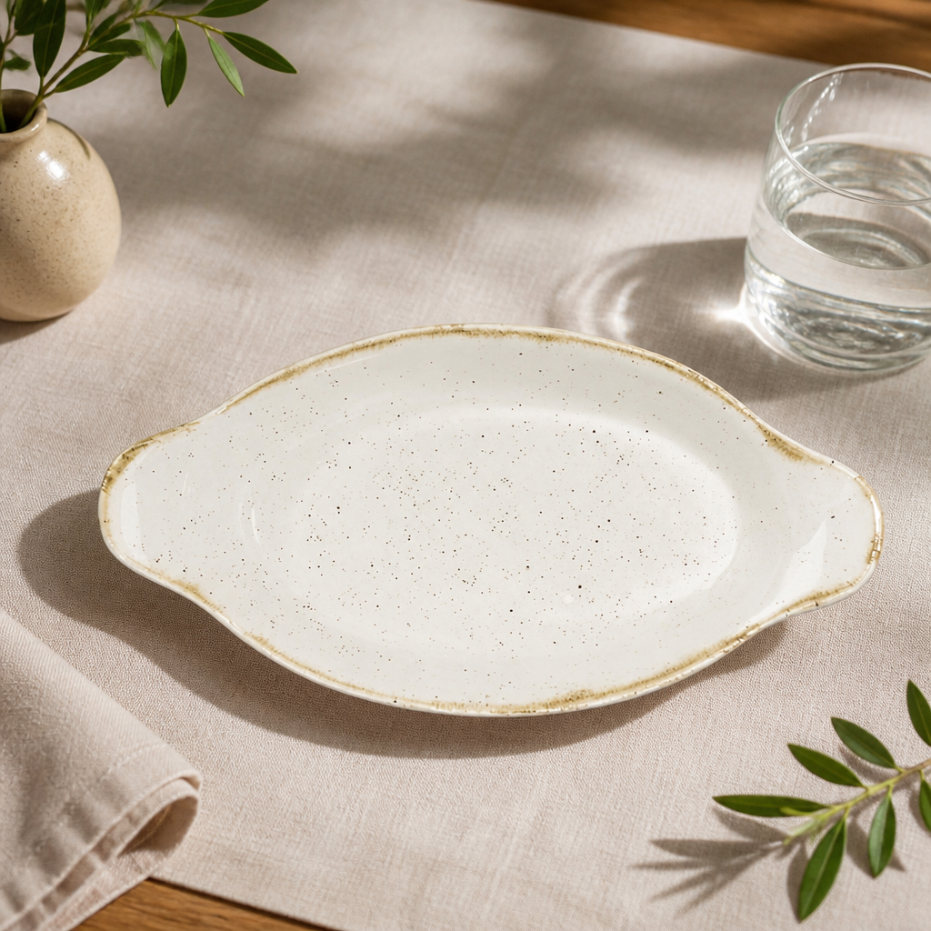 Commercial Oval Eared Dishes 205mm for Sharing 6 Pack