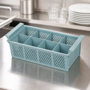 Commercial Cutlery Storage Basket 130mm High Blue