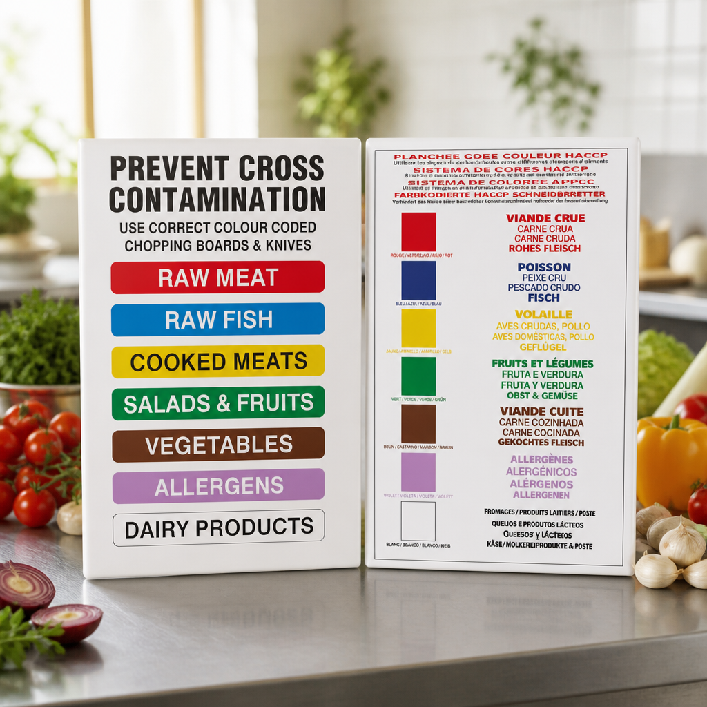 High Density Plastic Chopping Board Set 600x450mm