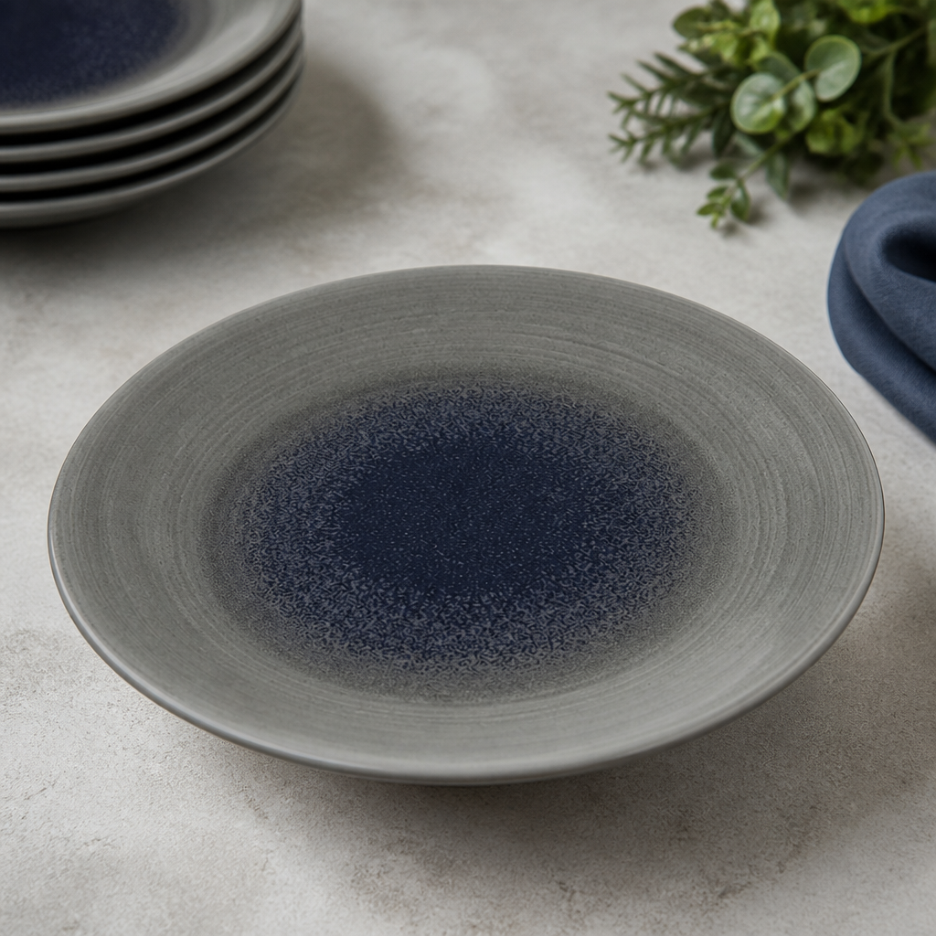 Commercial Aqueous Deep Coupe Plates Grey 239mm 12 Pack