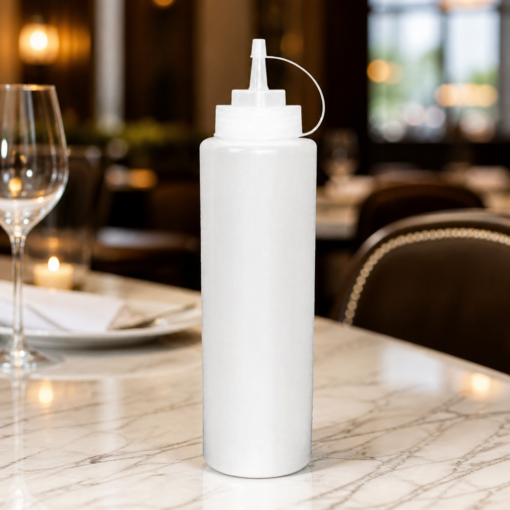 8oz clear squeeze sauce bottle for precise dispensing