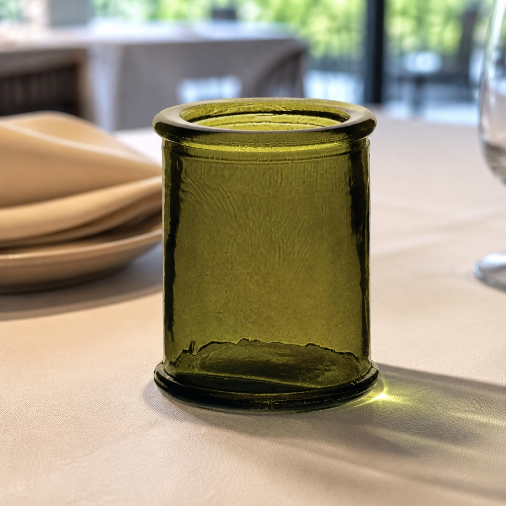 Commercial Recycled Glass Tealight Candleholders 3" Green