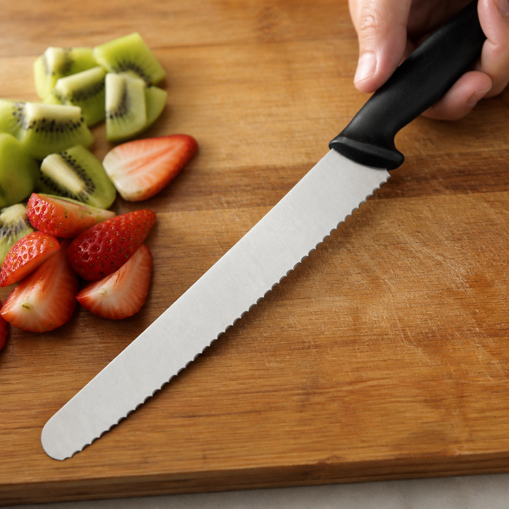 25.4cm Commercial Serrated Pastry Knife with Soft Grip Handle