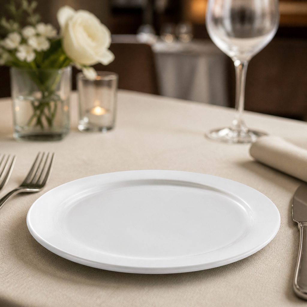 Commercial Narrow Rimmed Starter Plates 180mm 12 Pack