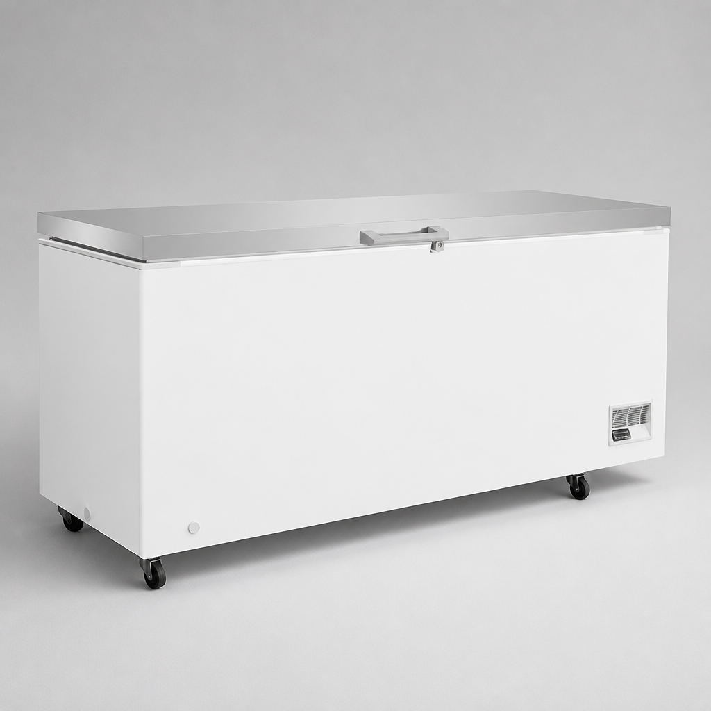 Commercial Chest Freezer 581Ltr Stainless Steel Lid
