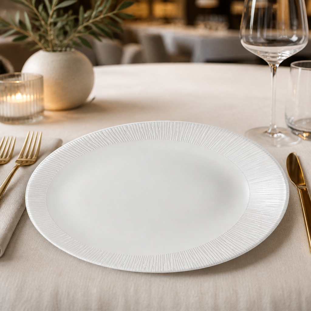 Bamboo Oval Plates 293 x 228mm Eco-Friendly 12 Pack