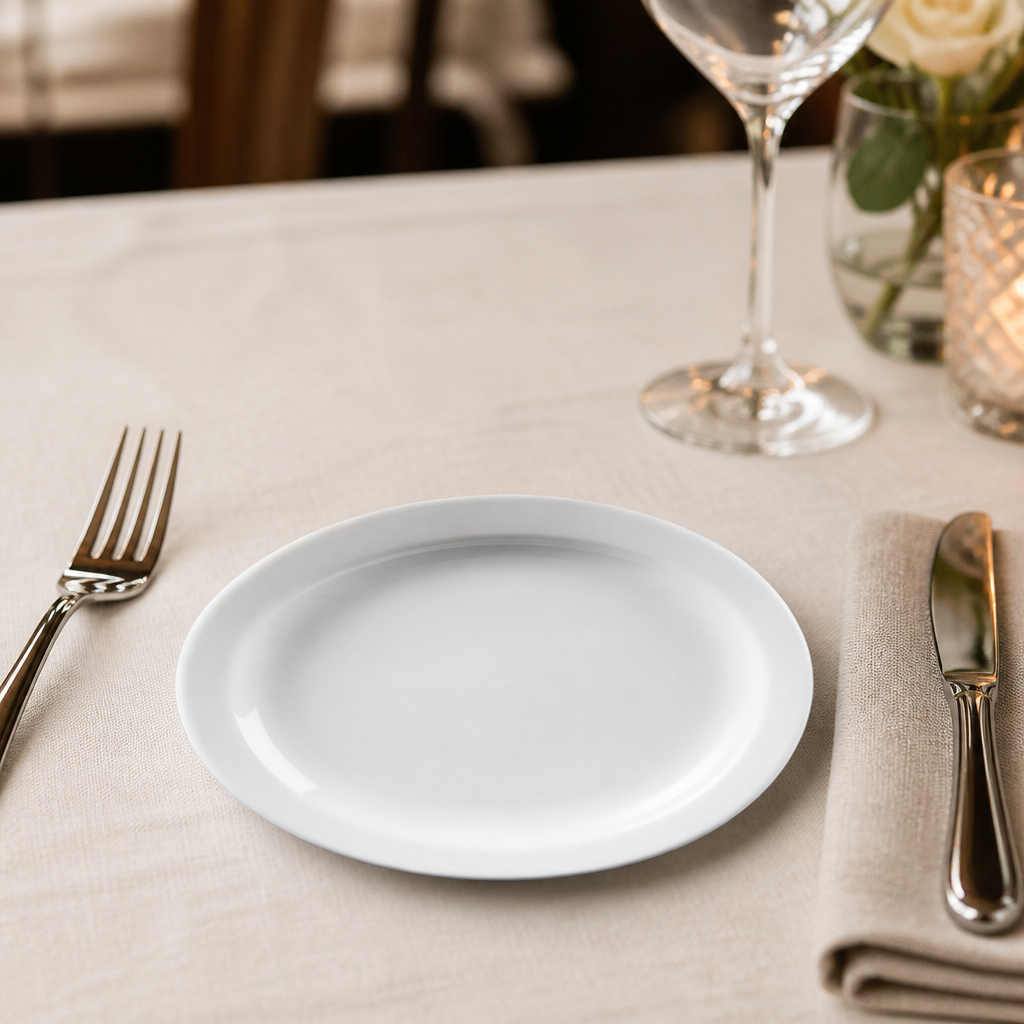 Narrow Rimmed Plates 150mm (12 Pack)