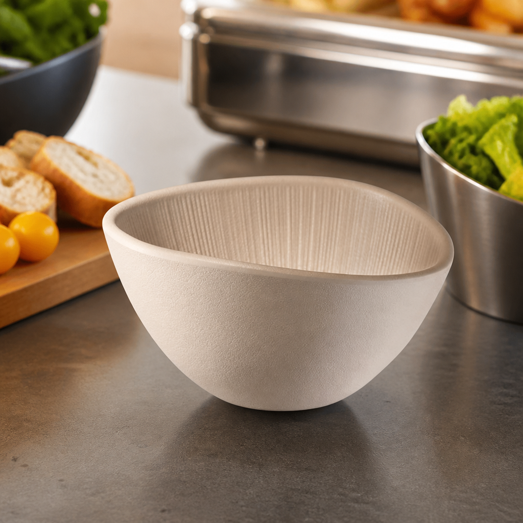 Commercial Melamine Bowl 145x125mm Black Sand Finish