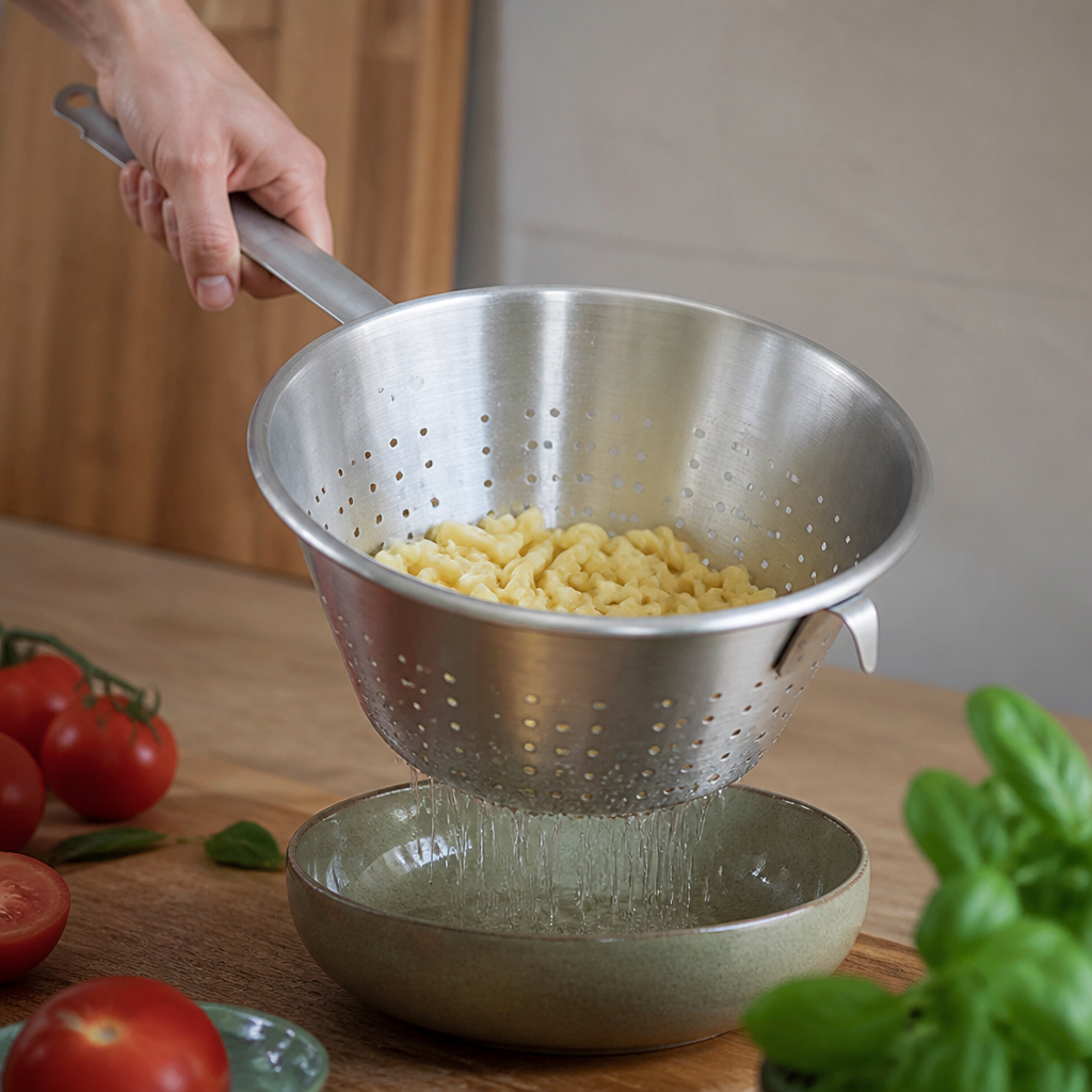 28cm Stainless Steel Conical Colander with Hook