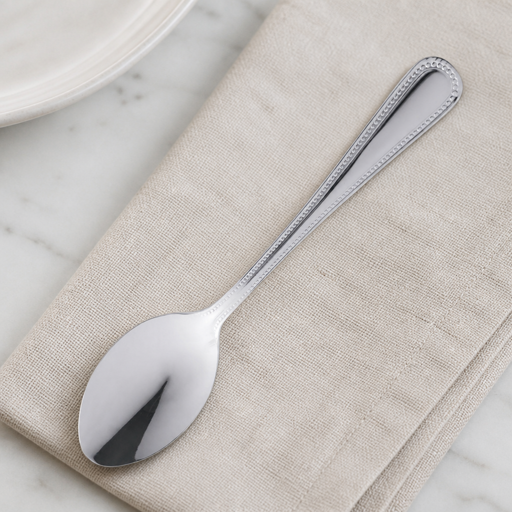 Commercial Bead Teaspoons Set of 12 - Stainless Steel Cutlery