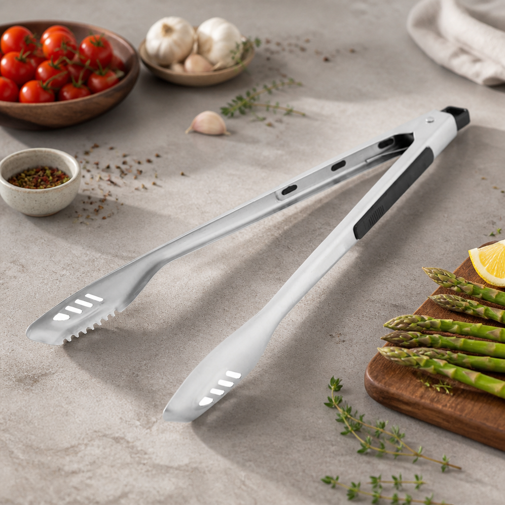 Heavy Duty BBQ Tongs 436mm Handle for commercial kitchens