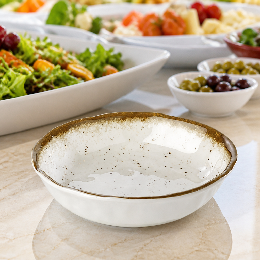 200mm commercial bowl for rustic dining experience