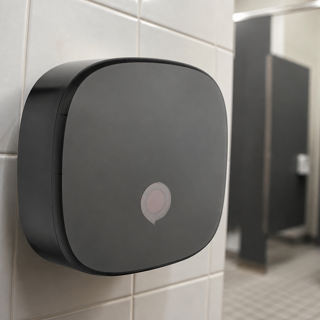 Commercial Jumbo Roll Dispenser in Black for toilet rolls
