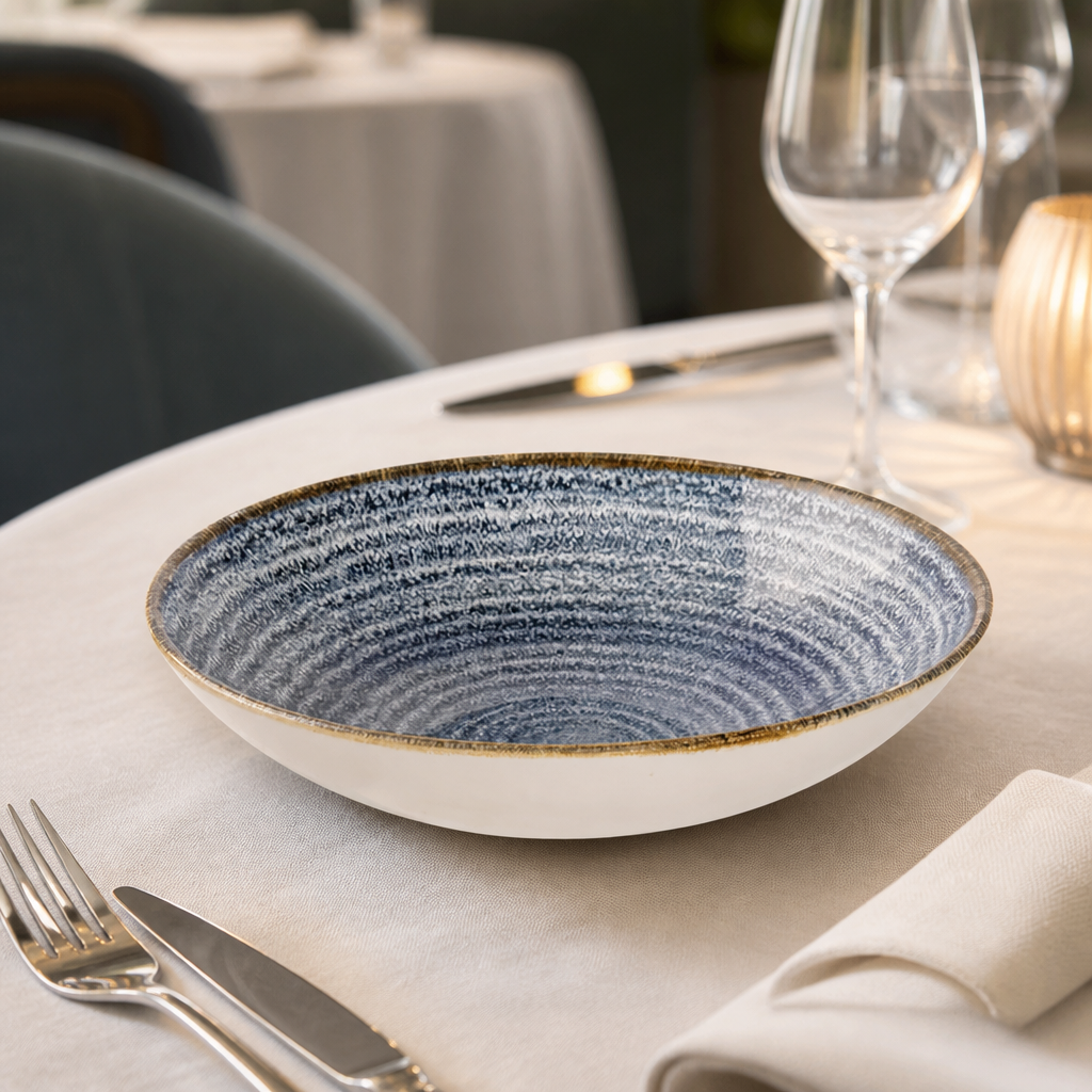 Commercial Coupe Bowls Slate Blue 182mm - 12 Pack
