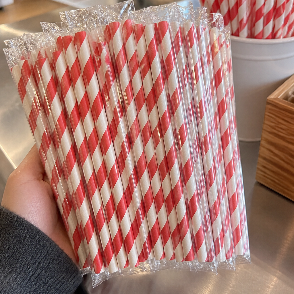 Compostable Paper Straws Individually Wrapped 250 Pack
