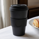 14oz Reusable Coffee Cup with No-Drip Lid and Sleeve