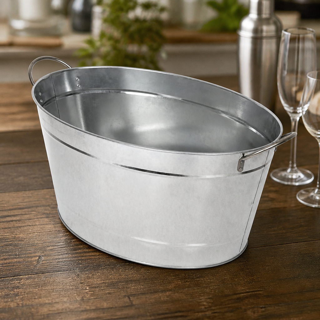Commercial Galvanised Steel Wine And Champagne Tub 25Ltr