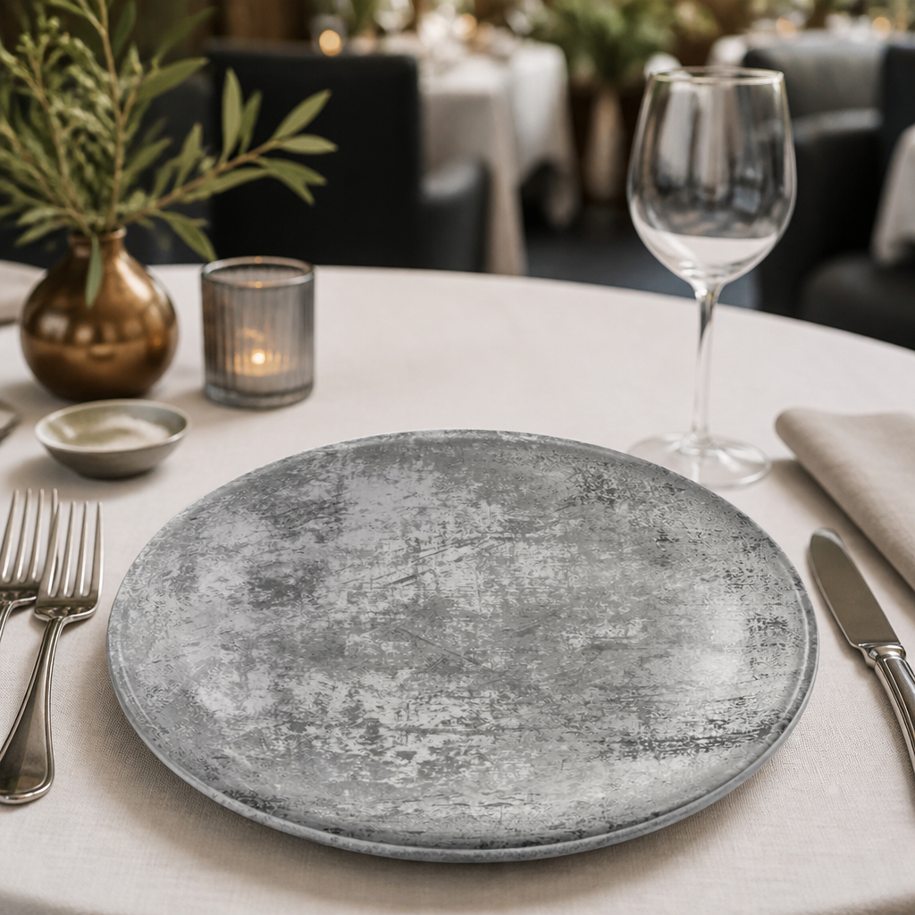 Commercial Deep Coupe Plate 281mm Steel Grey 12 Pack