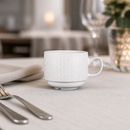 Commercial Stacking Cups 212.5ml White Ceramic 36 Pack