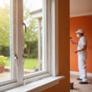 Heavy Duty Self-Adhesive Window Protection Film - Puncture-Resistant, Low-Tack Adhesive, Transparent with Blue Print, Available in Multiple Sizes