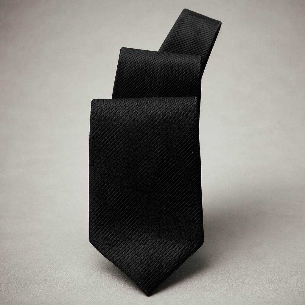 Black polycotton tie for commercial waiting uniforms