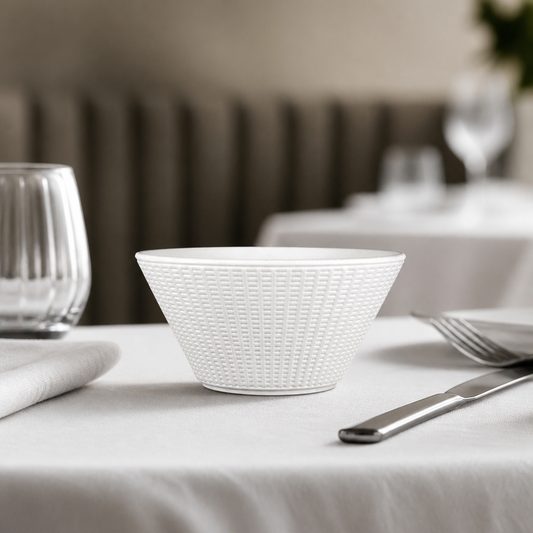100mm Commercial Ceramic Bowls - 12 Pack Design
