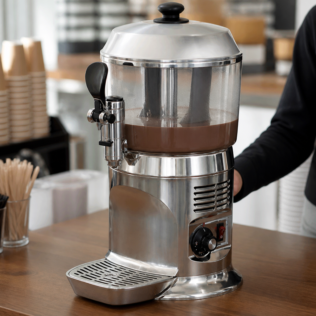 5Ltr stainless steel commercial hot chocolate dispenser