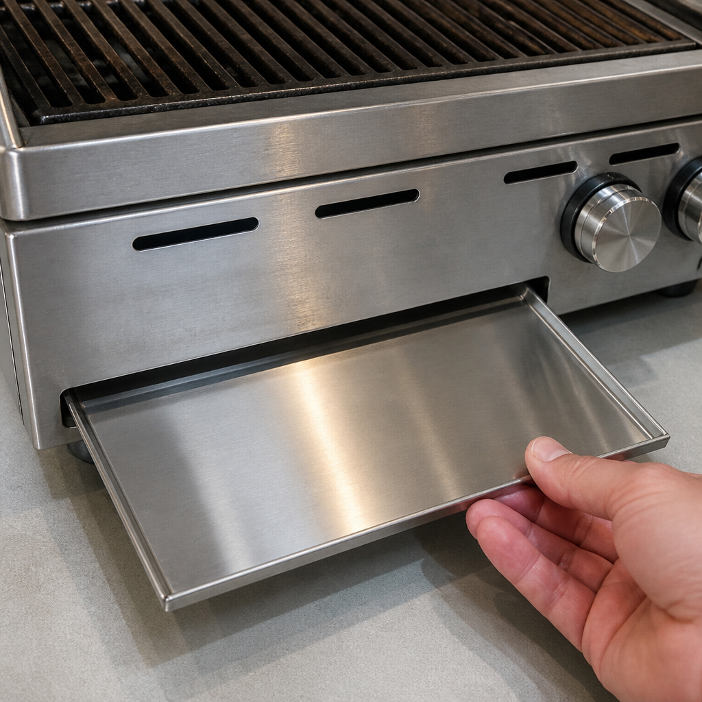 Commercial Stainless Steel Crumb Tray 10cm High 461mm Wide