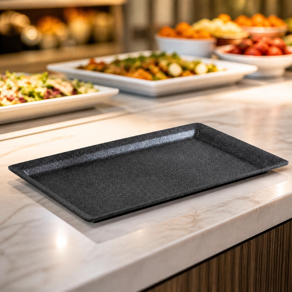 Commercial GN 1/1 Tray 530x325x30mm Aluminium Serving Dish