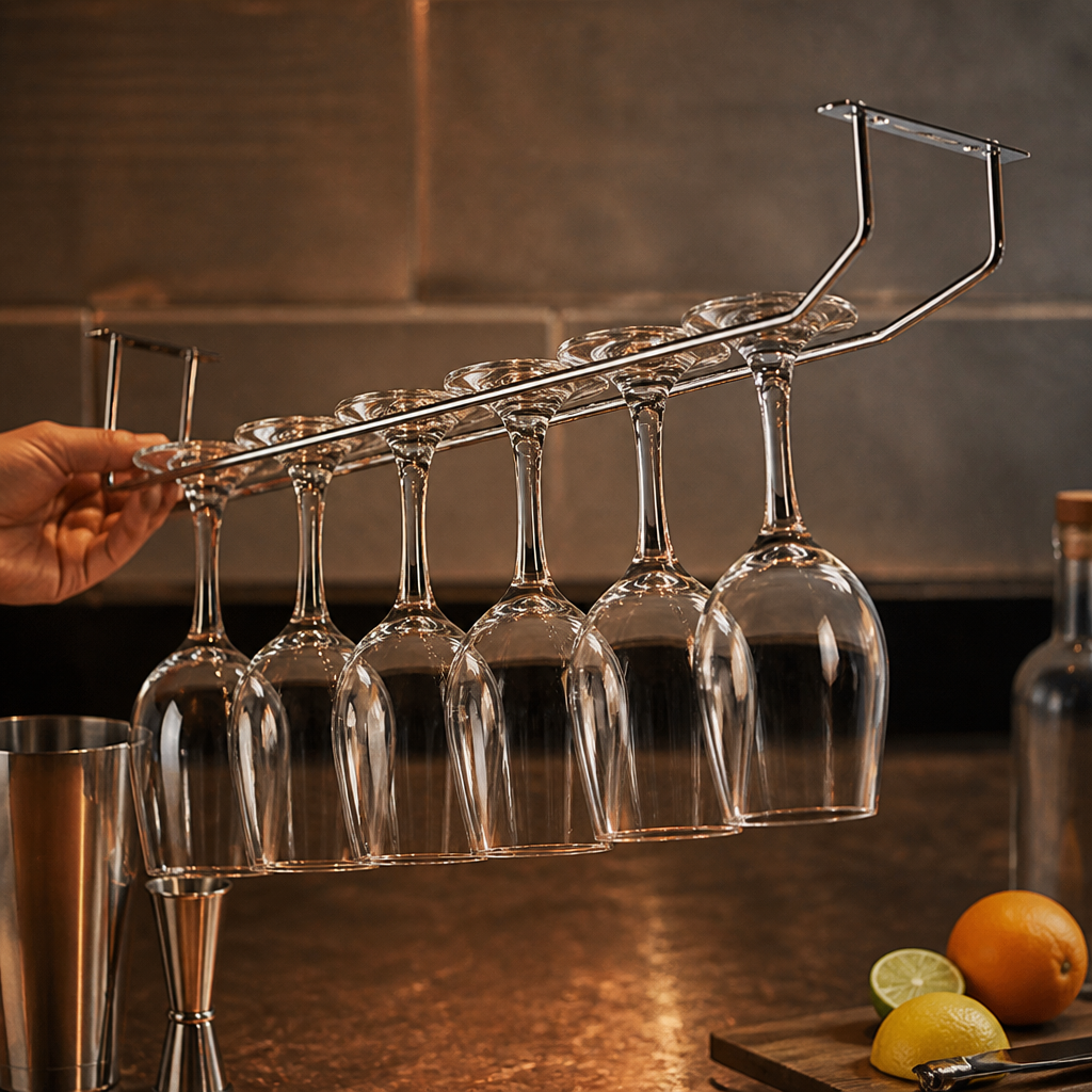 Commercial Wine Glass Rack 610mm for stemware storage