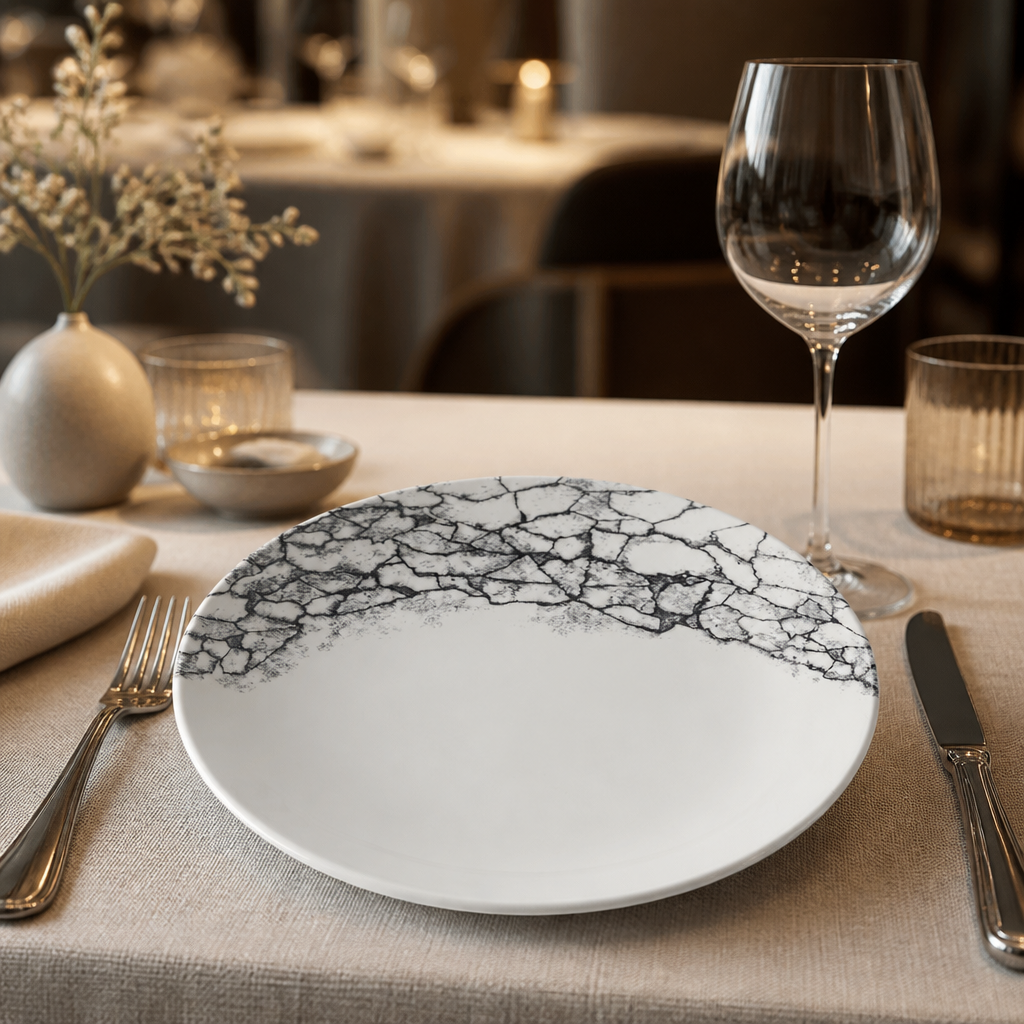 Commercial Kintsugi Coupe Bowls 248mm Black 12 Pack