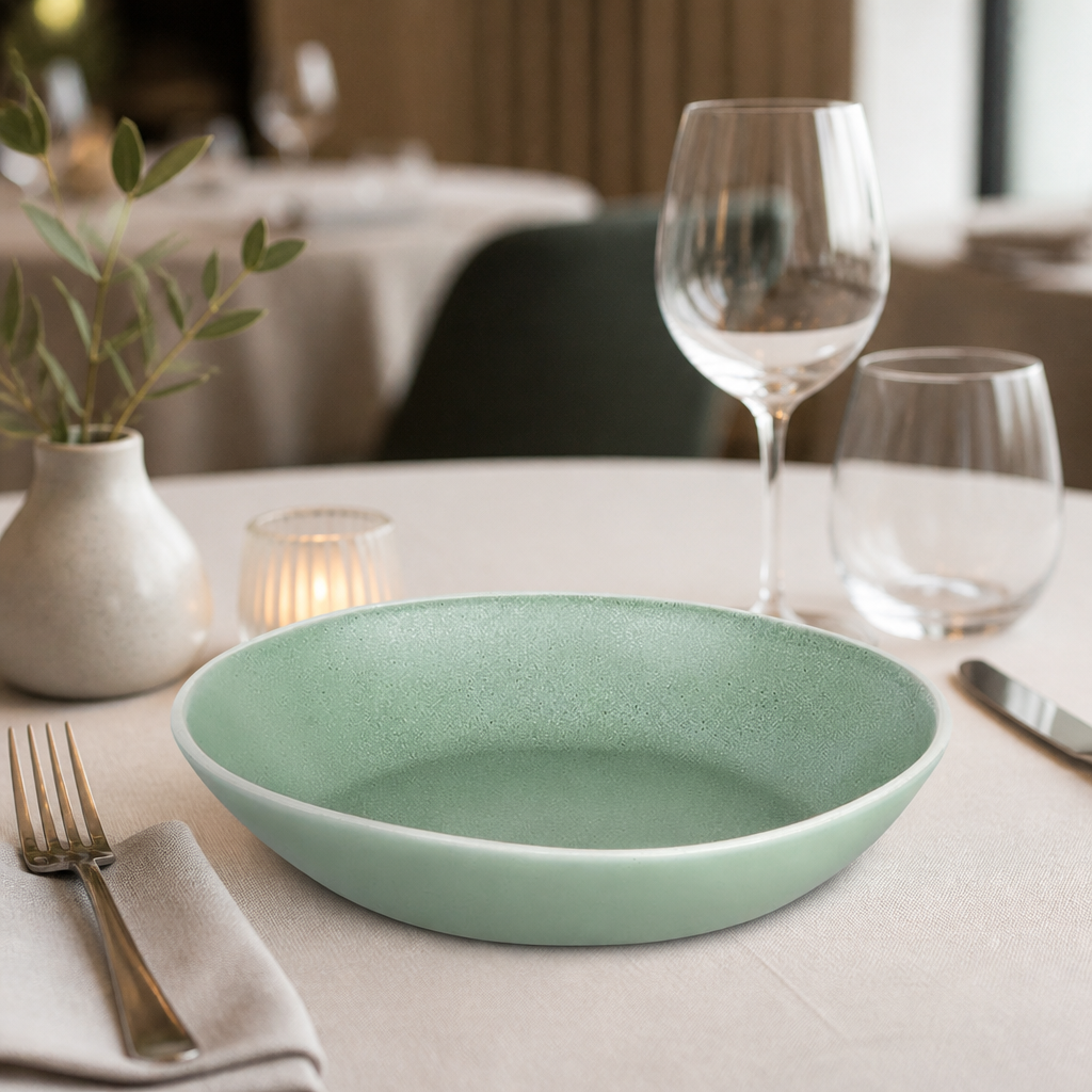 Commercial Chia Coupe Bowls Green 220mm - 4 Pack