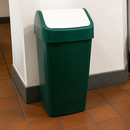 Commercial Swing Top Waste Bin 50L Green Colour-Coded Design