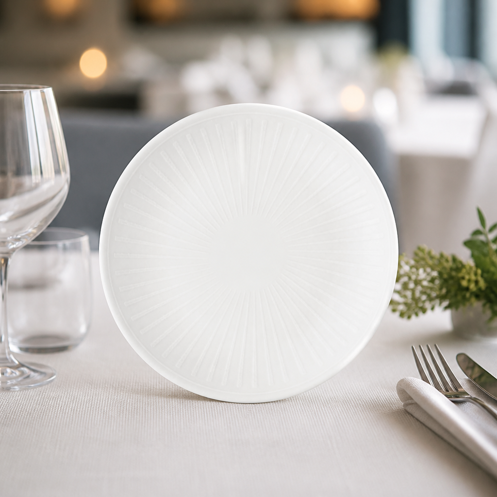 Commercial Coupe Plates 165mm Super-Vitrified Ceramic