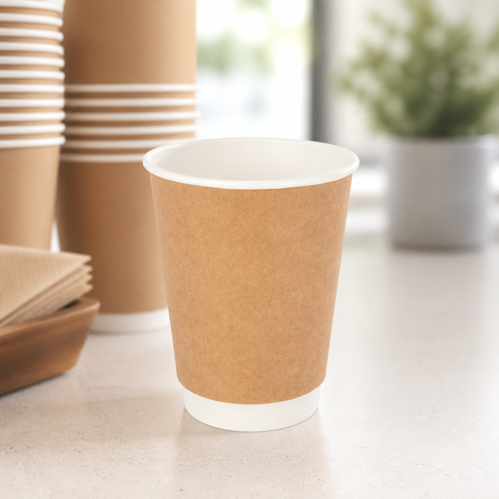 340ml Disposable Double Wall Coffee Cups 500 Pack